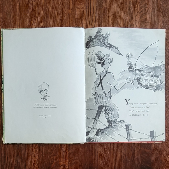 McElligot's Pool 1947 1st Edition Dr Seuss Random House Board Book ex Library - Picture 8 of 10